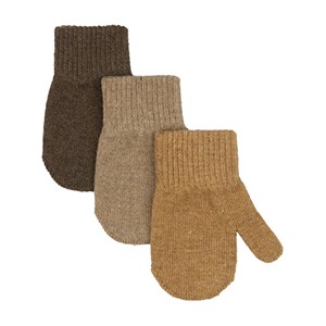 Mikk-Line - Magic Mittens 3 Pack, Chocolate Chip/Melange Denver/Medal Bronze